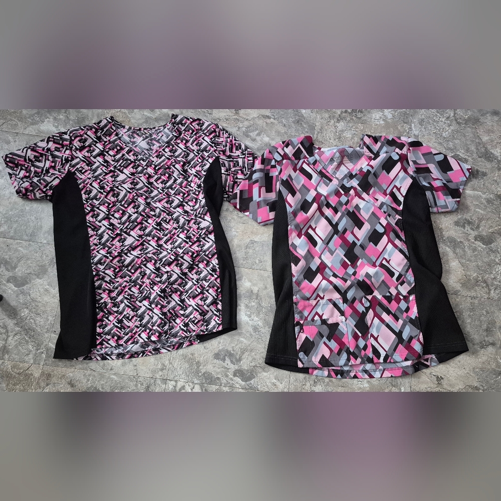 2 Large Scrub Tops